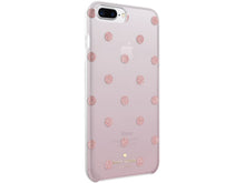 Load image into Gallery viewer, Kate spade new york Protective Hardshell Case for iPhone 8 Plus - also compatible with iPhone 7 Plus, iPhone 6+/6s+ - Glitter Dot Foxglove/Rose Gold Glitter