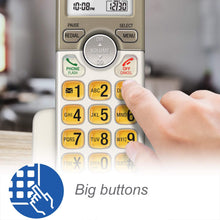 Load image into Gallery viewer, AT&amp;T EL51203 DECT 6.0 Phone with Caller ID/Call Waiting, 2 Cordless Handsets, Silver