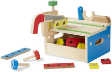 Load image into Gallery viewer, Melissa &amp; Doug Hammer and Saw Tool Bench - Wooden Building Set (32 pcs)
