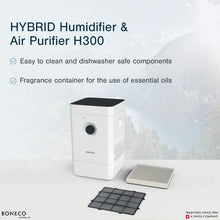 Load image into Gallery viewer, BONECO H300 - Hybrid Humidifier &amp; Air Purifier, 3-in-1 Air Washer - Removes Contaminants Like Pollen and Smoke - Super Quiet - Multi-Settings Including Baby and Sleep Modes