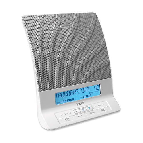 HoMedics  Deep Sleep II Therapy Machine | White Noise Device, LCD Screen, Remote, Timer, Dimmer, Dual Speakers | 12 Soothing Nature Sounds, Masks Distractions, 8 Sleep Therapy Programs