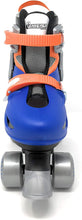 Load image into Gallery viewer, Chicago Skates Boys Adjustable Junior Quad Skates - Blue/Black/Orange - Small Sizes J10-J13