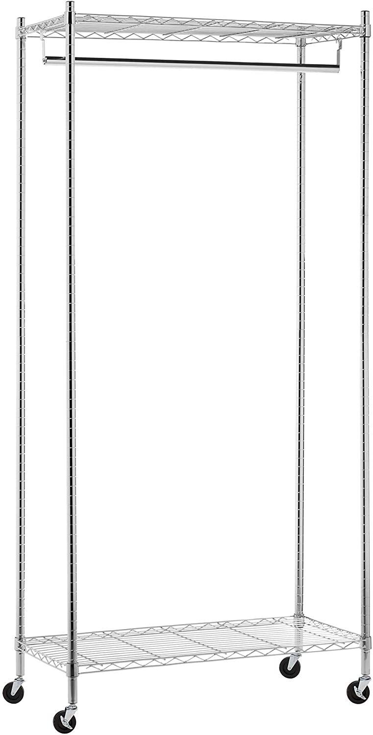 Honey-Can-Do GAR-01120 Heavy Duty Rolling Garment Rack,Chrome