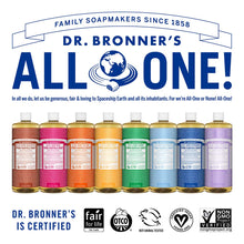 Load image into Gallery viewer, Dr. Bronner’s - Pure-Castile Liquid Soap (Rose, 32 ounce) - Made with Organic Oils, 18-in-1 Uses: Face, Body, Hair, Laundry, Pets &amp; Dishes, Concentrated, Vegan, Non-GMO