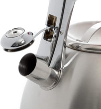 Load image into Gallery viewer, Mr. Coffee 107309.12 Collinsbrook 2.4 Quart Stainless Steel Whistling Tea Kettle