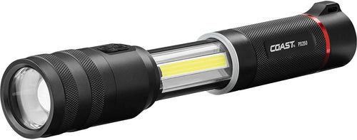 COAST PX250 650 Lumen Dual Color (White/Red) Focusing LED C.O.B. Stretch Light with Magnetic Tail Cap