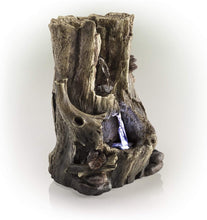 Load image into Gallery viewer, Alpine Corporation 11&quot; Tall Indoor Rainforest Tabletop Fountain with LED Lights