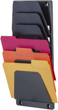 Load image into Gallery viewer, Officemate Wall File Holder, Letter/Legal, 7 Pockets, Black (21505)