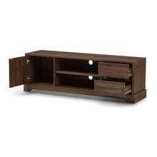 Load image into Gallery viewer, 59 in. TV Stand in Walnut Brown Finish