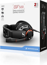 Load image into Gallery viewer, Sennheiser GSP 500 Wired Open Acoustic Gaming Headset, Noise-Cancelling Microphone, Adjustable Headband with Customizable Contact Pressure, Volume Control, PC + Mac + Xbox + PS4, Pro – Black/Red