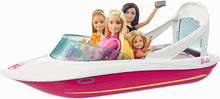 Load image into Gallery viewer, Barbie Dolphin Magic Ocean View Boat with &quot;Glass Bottom,&quot; 3 Puppies, Floating Raft and Accessories
