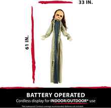 Load image into Gallery viewer, Haunted Hill Farm HHBABY-1FLSA Life-Size Animatronic Zombie, Indoor/Outdoor Halloween Decoration, Multi