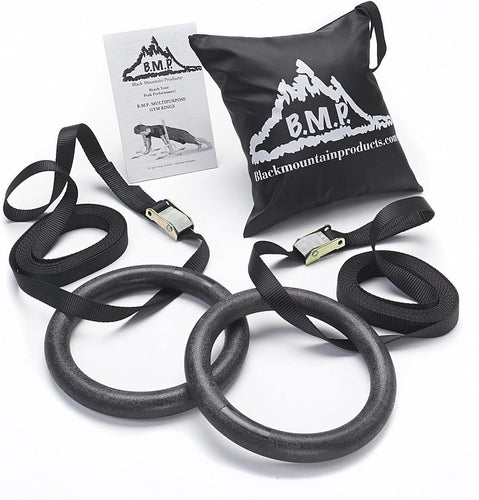Black Mountain Products 1200lbs Rated Multi-Use Exercise Gymnastics Rings