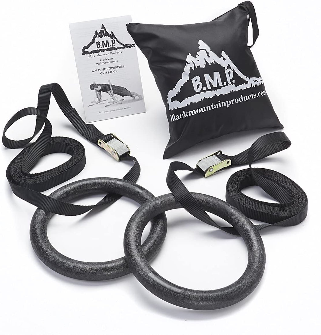 Black Mountain Products 1200lbs Rated Multi-Use Exercise Gymnastics Rings