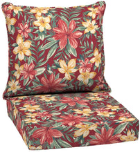 Load image into Gallery viewer, Arden Selections 24 x 24 Ruby Clarissa Tropical 2-Piece Deep Seating Outdoor Lounge Chair Cushion