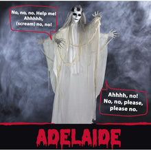 Load image into Gallery viewer, Haunted Hill Farm HHBRIDE-1FLSA Life-Size Animated Moaning Skeleton Bride Prop w/Flashing Red Eyes Indoor/Outdoor Halloween Decoration,