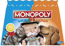 Load image into Gallery viewer, Monopoly Cats Vs. Dogs Board Game for Kids Ages 8 and Up