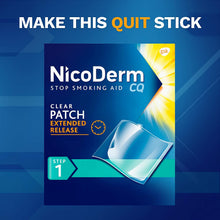 Load image into Gallery viewer, NicoDerm CQ Step 1 Nicotine Clear Patch, 14 Count (Pack of 1)