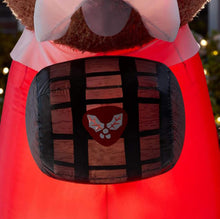 Load image into Gallery viewer, Gemmy 6Ft. Tall Christmas Inflatable Airblown St. Bernard Rescue Dog with Santa Hat Indoor/Outdoor Holiday Decoration