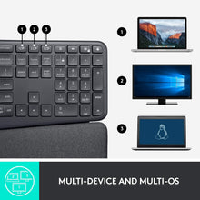 Load image into Gallery viewer, Logitech Ergo K860 Wireless Ergonomic Keyboard with Wrist Rest - Split Keyboard Layout for Windows/Mac, Bluetooth or USB Connectivity