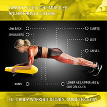 Load image into Gallery viewer, Stealth Plankster Core Trainer - Dynamic Ab Plank Workout, Interactive Fitness Board Powered by Gameplay Technology for a Healthy Back and Strong Core (Fly Yellow)