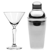 Load image into Gallery viewer, Libbey Capone Entertaining Set with 4 Martini Glasses and Shaker