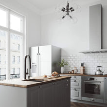 Load image into Gallery viewer, VIGO VG02029 Greenwich 18 Inch Single Handle Brass Kitchen Faucet with Pull Down Sprayer, Commercial Centerset Single Hole Kitchen Sink Faucet, Plated Seven Layer Finish