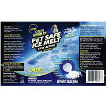 Load image into Gallery viewer, Green Gobbler Pet Safe Ice Melt Fast Acting Treatment | Magnesium Chloride Ice Melt Pellets | Pet &amp; Plant Safe Ice Melter (25lb Pail)
