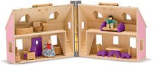 Load image into Gallery viewer, Melissa &amp; Doug Fold and Go Wooden Dollhouse