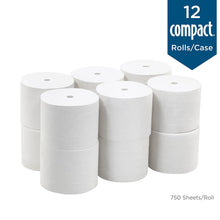 Load image into Gallery viewer, Georgia-Pacific Angel Soft Professional Series Compact Premium Embossed Coreless 2-Ply Toilet Paper by GP PRO, 1937300, 12 Rolls Per Case, White