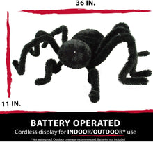 Load image into Gallery viewer, Haunted Hill Farm HHSPD-1FLSA 36 in. Aimatronic Crawler Spider, Color 1