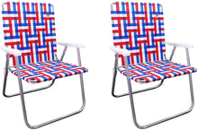 Load image into Gallery viewer, Outdoor Spectator (2-Pack) Classic Reinforced Aluminum Webbed Folding Lawn/Camp Chair