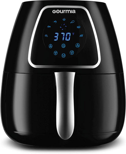 Gourmia GAF318 4 Qt Digital Air Fryer - Oil-Free Healthy Cooking - 7 One Touch Preset Modes - Removable, Dishwasher-Safe Tray - Free Recipe Book Included