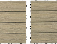 Load image into Gallery viewer, NewTechWood US-QD-ZX-24-AT Ultra Shield Natural 2 x 1 Quick Outdoor Composite Deck Tiles in Roman Antique (20 sq. ft. per Box)