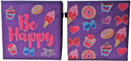 Idea Nuova, Inc. Nickelodeon JoJo Siwa Soft Collapsible Storage Cubes (Set of 2)