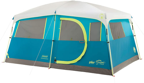 Coleman 8-Person Camping Tent with Built-in Closet | Tenaya Lake Cabin Tent with Fast Pitch Setup