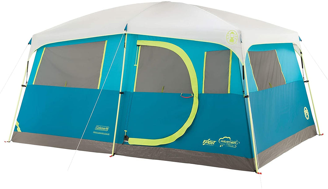Coleman 8-Person Camping Tent with Built-in Closet | Tenaya Lake Cabin Tent with Fast Pitch Setup