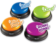 Load image into Gallery viewer, Learning Resources Answer Buzzers, Set of 4 Assorted Colored Buzzers, Game Show Buzzers, 3-1/2in, Multicolor, Ages 3+