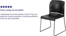 Load image into Gallery viewer, Flash Furniture 5 Pk. HERCULES Series 880 lb. Capacity Black Full Back Contoured Stack Chair with Sled Base
