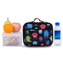 Load image into Gallery viewer, Wildkin 33600 Lunch Box, Insulated, Moisture Resistant, and Easy to Clean with Helpful Extras for Quick and Simple Organization, Olive Kids Design, Monsters