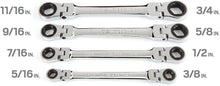 Load image into Gallery viewer, TEKTON Flex-Head Ratcheting Box End Wrench Set
