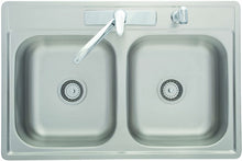 Load image into Gallery viewer, Kindred FDS703NB Double Bowl Topmount Sink, 33" x 22", Stainless Steel