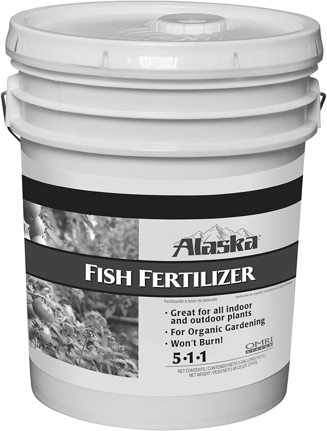 Alaska Fish Emulsion Fertilizer 5-1-1, 5-Gallon
