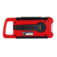 Load image into Gallery viewer, Midland - ER210, Emergency Compact Crank Weather AM/FM Radio - Multiple Power Sources, SOS Emergency Flashlight, NOAA Weather Scan + Alert, Smartphone/Tablet Charger (Red/Black)
