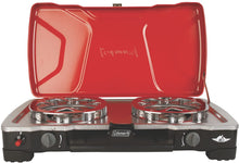 Load image into Gallery viewer, Coleman Hyperflame Fyresergeant 2 Burner 3-IN-1 Propane Stove , Red