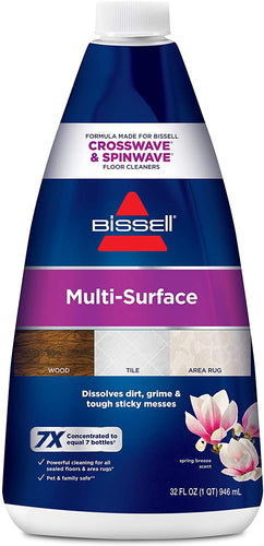Bissell MultiSurface Floor Cleaning Formula-Crosswave and Spinwave (64 oz), 17891, Blue