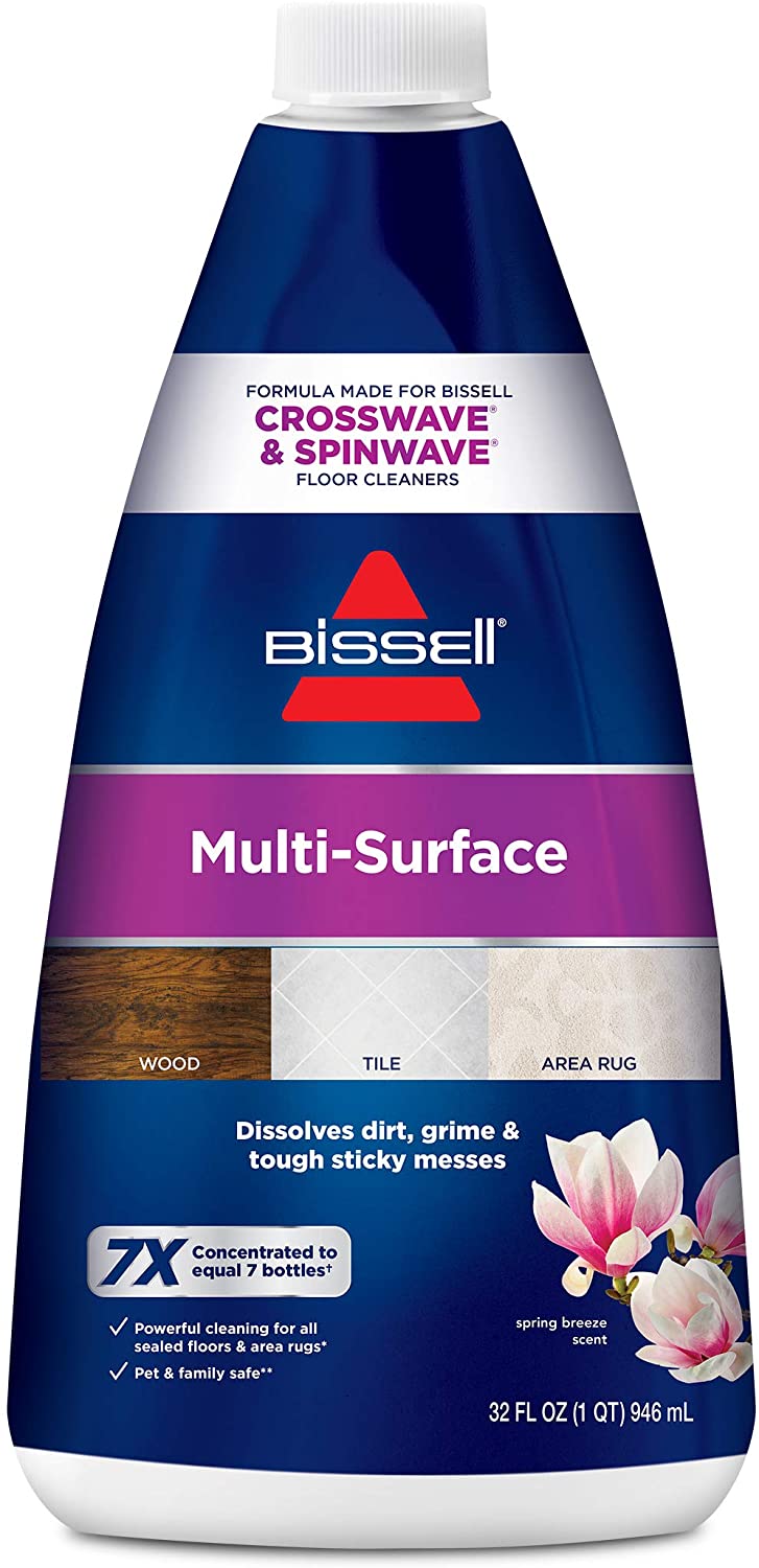 Bissell MultiSurface Floor Cleaning Formula-Crosswave and Spinwave (64 oz), 17891, Blue
