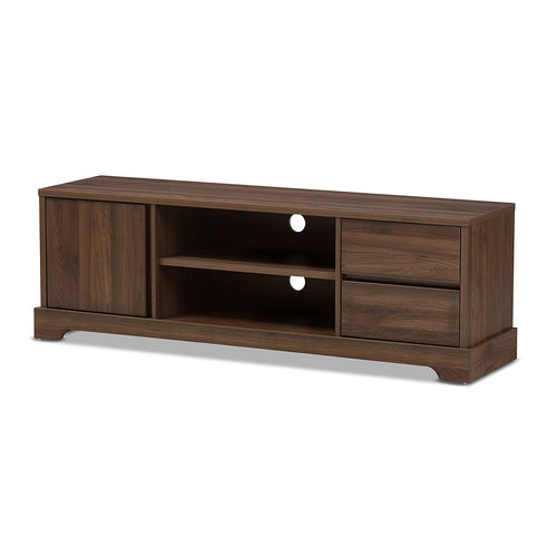 59 in. TV Stand in Walnut Brown Finish