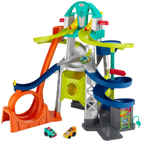 Fisher-Price Little People Launch and Loop Raceway, Vehicle Playset for Toddlers and Preschool Kids