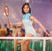 Load image into Gallery viewer, Barbie Inspiring Women Series Billie Jean King Collectible Doll, 12-in, Wearing Tennis Dress and Accessories, with Doll Stand and Certificate of Authenticity